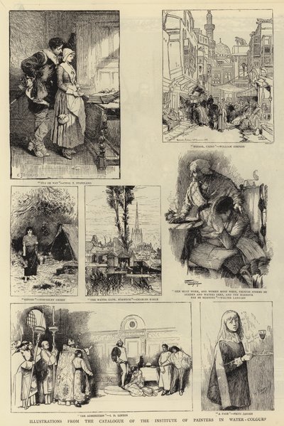 Illustrationen aus dem Katalog des Instituts der Aquarellmaler von Charles J. Staniland